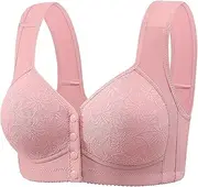 [Generic] Bra with Back Support Comfortable Wireless Bralettes V Neck Bra Smooth Brassiere Basic Athletics Bras Running Sports Bras