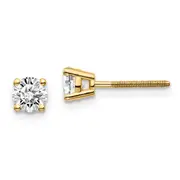 14ky .70ct. SI3 G I Diamond Stud Thread on/off Post Earrings