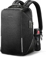 Fintie Anti-theft Travel Laptop Backpack, 15.6 Inch TSA-Friendly Water Resistant Daypack Rucksack with RFID Protection and USB Charging Port for Men Business Outdoor, Black