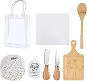 Baby Shower Prizes, Game Stuffers Wooden Spoon Party Favors | Fork Bulk Small Eucalyptus Bag Serving Utensils with Thank You Tag for Guests