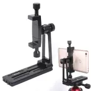 360° Rotate Phone Photography Mount Adapter w/QR Plate for ARCA-SWISS Fit Tripod