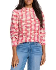 Nic+Zoe Waffle Stitch Stamp Sweater