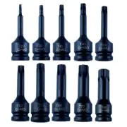 Portable and Secure Storage Socket Adapter Set T20 T80 1/2 Inch Drive 10PCS