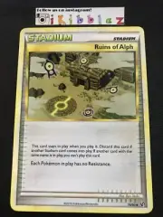 Ruins of Alph 76/90 NM Vintage HGSS Undaunted Pokemon. Free Tracked Shipping!