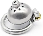 Hollow Metal Chastity Lock Male Masturbation Chastity Device with Silicone Urethral Catheter Chastity Cage Lock Sex Toy