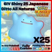 ✨ Shiny/Non Japanese Ditto 25 natures 6IV ✨ Pokemon Scarlet & Violet