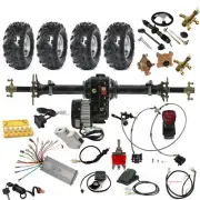 1020mm Go kart Rear Differential Axle Kit 1000W Motor Front Steering Hub