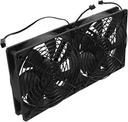 jojofuny 1 Set Heat Sink Radiator Heat Row Sink Heat Exchanger Black Aluminum