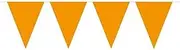 Bunting Orange 10 metres with 15 Flags, Triangle Plastic