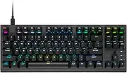 Corsair K60 PRO TKL RGB Tenkeyless Optical-Mechanical Gaming Keyboard - OPX Switches, Brushed Aluminum Frame, Detachable USB Type-C Cable, Per-Key RGB Lighting - NA Layout, QWERTY - Black