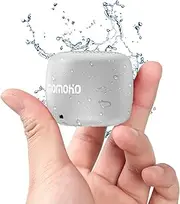Momoho Mini Bluetooth Speaker Waterproof Bluetooth Speaker Portable Bluetooth Speaker Brief Design IPX7 Waterproof Smallest Speaker TF Card Play Support for Outdoor Use, Shower, Party, Hiking (Gray)