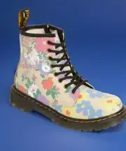 Dr. Martens Youth Pascal Floral Mashup Backband Boots Size US 5 UK 3