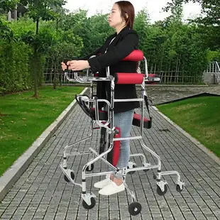 老人康復行走助行器成人學步車中風偏癱下肢訓練器材多功能站立架