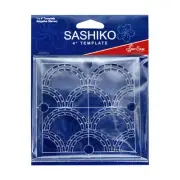 Quilting Patchwork Sewing Sashiko Waves Template 4"