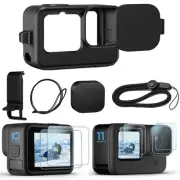 Accessories Kit for Go Pro Hero 12/11/10/9 Black,Silicone Sleeve Protective C...
