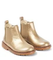 [Bonpoint] Bonpoint Mathis metallic leather boots UK 3 gold
