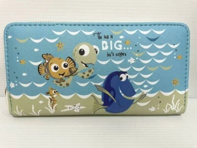 Disney Pixar Genuine Finding Dory Long Zipper wallet Coin case wz tag (No box)