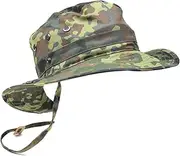 [Militar] Original German Army Boonie Hat Flecktarn & Desert Camouflage Camping Hunting Outdoor Summer Cap