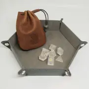 COMBO / Natural Frosted White Quartz Crystal Gemstone Dice Set DND RPG Accessory