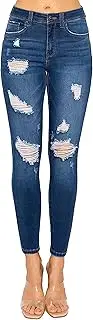 [WAX JEAN] Women's Butt I Love You Push-Up Destructed Modal Basic Skinny Jeans