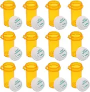 ZUNOXAZ 12pcs Travel Medication Case Reusable Pill Container Organizer Compact Lightweight Vials Cap for Travel Storage for Medications Small Items Portable Versatile