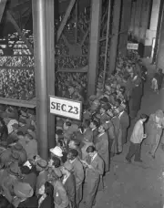 Crowds Entering Baseball Stadium 1947 OLD BASEBALL PHOTO