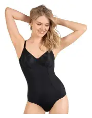 [Naturana] Moulded Underwire Cup Shaping Bodysuit in Black