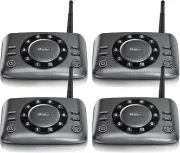 Wuloo Hands-Free Intercoms Wireless for Home Business 5280 ft Range 4 Pack