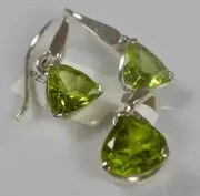 Peridot Jewellery Set Earrings Pendant Olivin Fine Jewelry Natural Gemstone