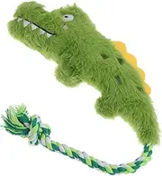 Cute Alligator Plush Dog Interactive Squeaky Chew for Small Medium Large Dogs Safe Soft Molar Teeth Cleaning Plush for Teething Puppies
