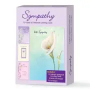 Designer Greetings Assorted Sympathy Cards, Assortment of Floral Designs (12