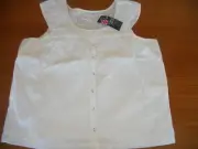 Girls Pumpkin Patch pretty cream scoop neck Anglaise top Size 11 NWT