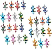 [SEWOART] 30pcs Gecko Charms Diy Jewelry Making Kit for Bracelets Animal Charms Necklace Craft Beads