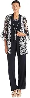 [R&M Richards] 2PC Banded Butterfly Sleeve Mock Elegant Pant Set