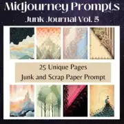 Midjourney Prompts, Junk Journal Prompt, Scrapbook Midjourney, Digital Download