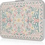 iLeadon Laptop Sleeve 13-14 Inch for MacBook Air M3/M2/M1, MacBook Pro 13/14 Inch, Slim Protective Laptop Case for Chromebook, HP, Dell, Cute Pink Computer Bag for Women Girls (Vine Pink)