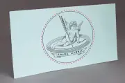PRECUT GRAMOPHONE & TYPEWRITER RECORDING ANGEL WATER SLIDE DECAL FOR CELLULOID