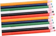 Beatifufu 12pcs Peel Off Grease Pencil Colorful Tailoring Markers for Fabrics Wood Metal Leather Easy to Remove Drawing and Crafting Tool for Art and Design