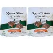 2x Sugar Free "Caramel Chocolate Stevia Extract" Russell Stover 1.5 Oz NEW - 2pk
