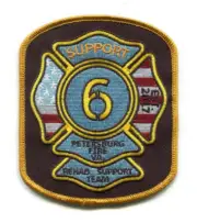 Petersburg Fire Department Support 6 Rehab Support Team Patch Virginia VA