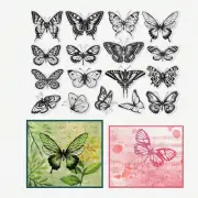 Vintage Butterfly Specimen Silicone Stamps for DIY Scrapbooking, Card Making & P