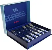 Spode 1102-X Fork, Blue, Boxed, Blue Italian, Set of 6