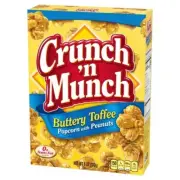Crunch 'n Munch Buttery Toffee Popcorn with Peanuts, 6 oz. Box, Delicious Snack