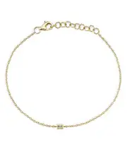 Moon & Meadow 14K Yellow Gold Diamond Baguette Chain Bracelet - Exclusive