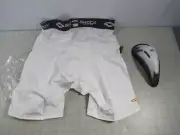 Shock Doctor White Compression Shorts with Cup Men's Size Medium 221-02 33 NEW