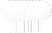 Mellisso Acrylic Cake Topper Round Cupcake Topper Blank Cake Topper Stick,DIY Acrylic Cake Topper Blank Circle Cake DecoratingKit
