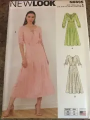 NEW LOOK #N6695 - LADIES BEAUTIFUL MISS. COTTAGECORE DRESS PATTERN 4-16 FF