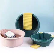 Scrub Board Hand Wash Board Plastic Wash Tub Washboard Baby Basin Camping