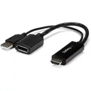 StarTech.com HDMI to DisplayPort Adapter - 4K 30Hz - HDMI to DisplayPort Converter - Compact HDMI to DP Adapter - USB-Powered -
