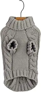 Dan and Sam Knitted Sweater Cloud Grey - 35cm, Soft, Stylish Pet Apparel, Cozy, Warm Dog Jumper, Premium Quality Knitwear for Small Breeds, Perfect Fit & Comfort